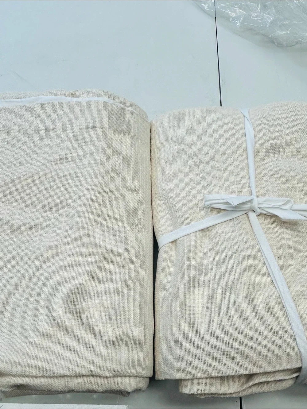 QUINCE Set Of 2 48x84 Cotton Slub Curtains Natural 0075